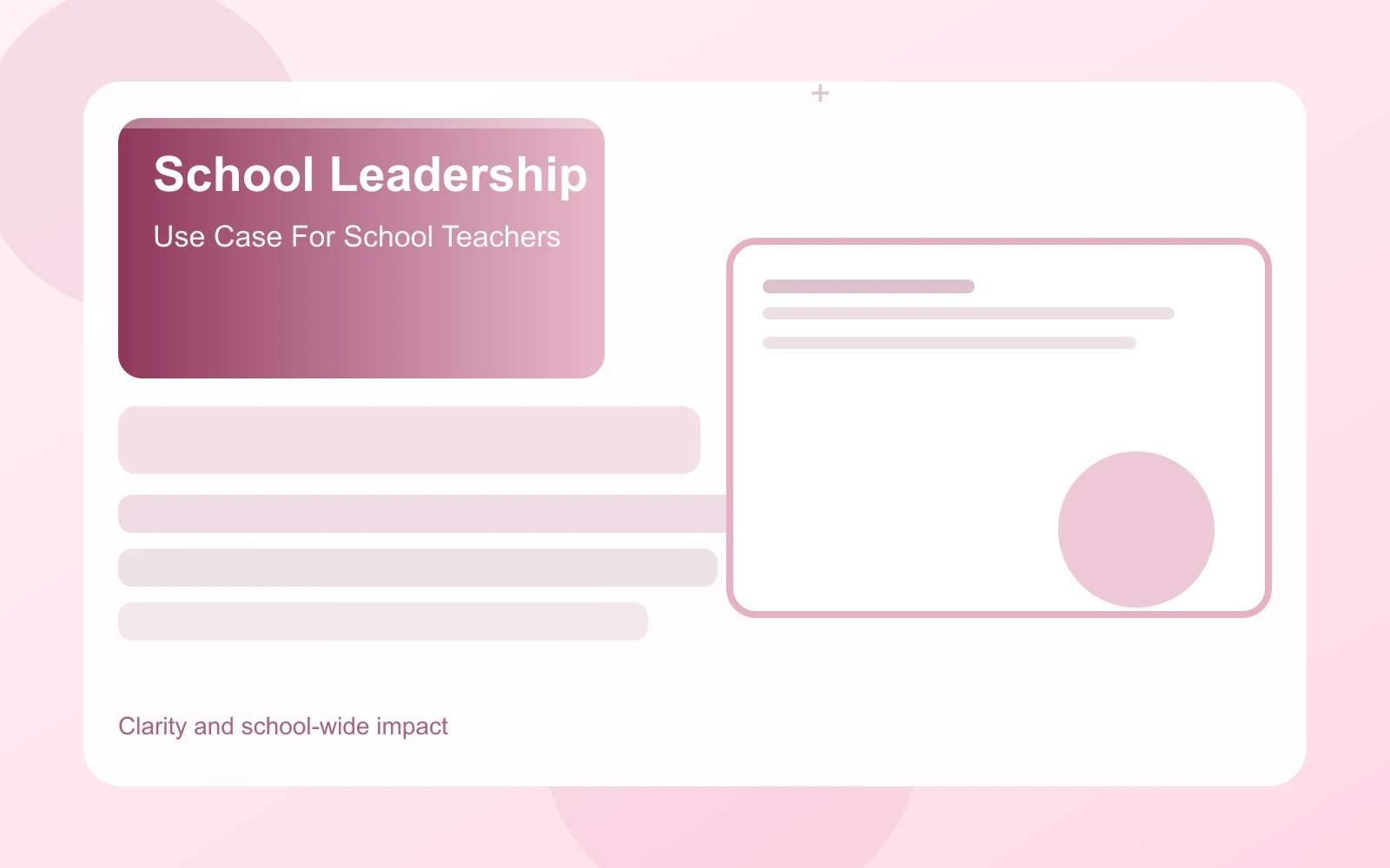 Use cases for school leaders